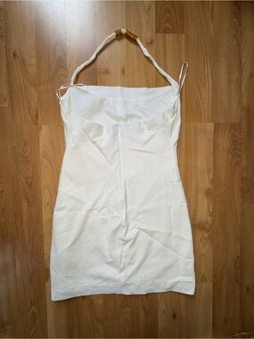 Zara Cream Halter Mini Dress with Satin Straps